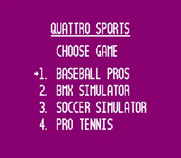 Quattro Sports (USA) (Unl) screen shot title